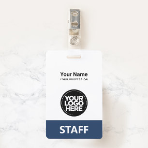 Badge Étiquette de personnel avec nom de l'employé et lo