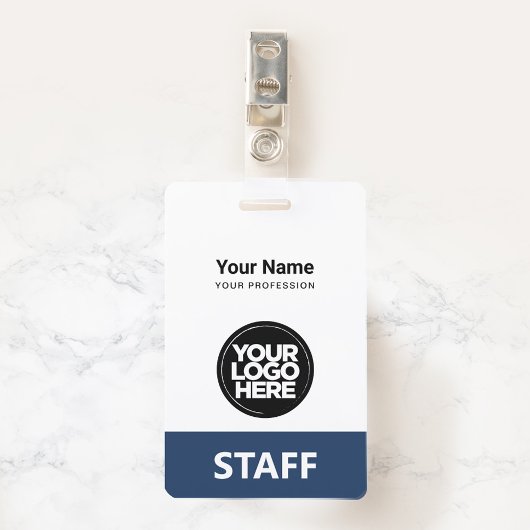 Badge Étiquette de personnel avec nom de l'employé et lo