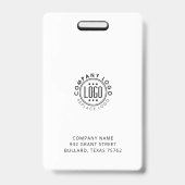 Badge Étiquette de personnel avec nom de l'employé et lo (Arrière)