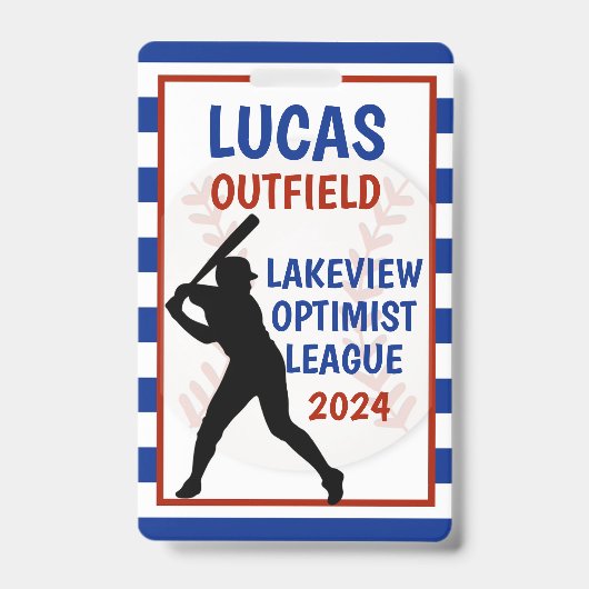 Badge Étiquette de sac de baseball (Avant)