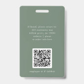 Badge Étiquette de sécurité avec nom et photo EMELIA Sag (Arrière)