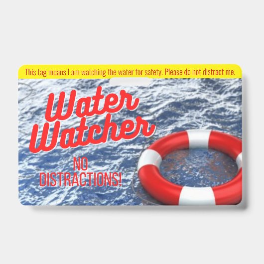 Badge Étiquette de surveillance de l'eau pour la sécurit (Avant)