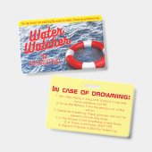 Badge Étiquette de surveillance de l'eau pour les piscin (Avant & arrière)