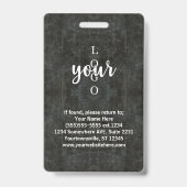 Badge Étiquette d'identification de l'employé en marbre  (Arrière)