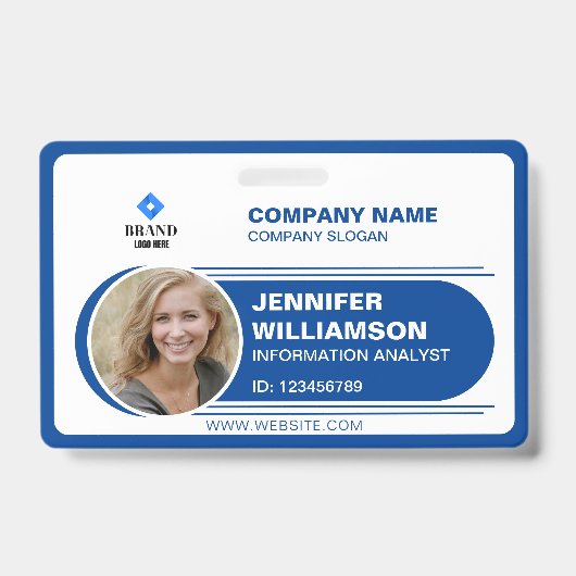 Badge Étiquette d'identification de photo d'employé QR d (Avant)