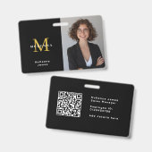 Badge Étiquette d'identification de sécurité avec code Q (Avant & arrière)