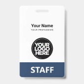 Badge Étiquette du personnel du logo de l'employé avant  (Dos)