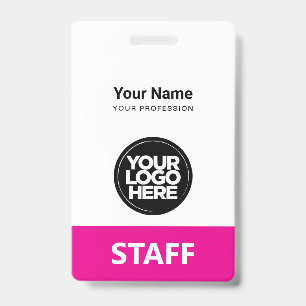 Badge Étiquette du personnel du logo de l'employé avant
