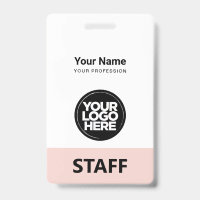 Étiquette du personnel du logo de l'employé avant