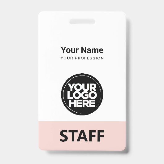 Badge Étiquette du personnel du logo de l'employé avant  (Avant)