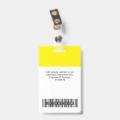 Badge Étiquette du personnel du logo de l'entreprise (Arrière avec clip)