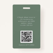 Badge Étiquette Nom de la sécurité de l'envoi d'EMELIA - (Dos)