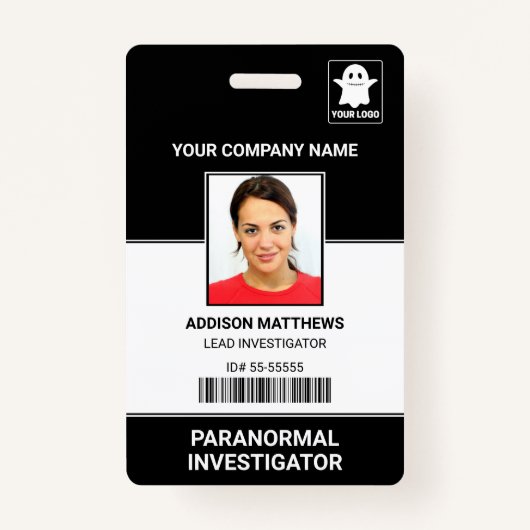 Badge Étiquette Nom de l'ID photo de l'employé de l'enqu (Devant)