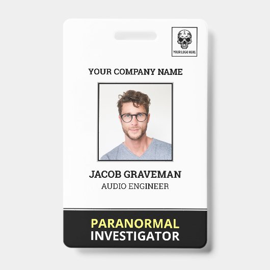 Badge Étiquette Nom de l'ID photo de l'employé de l'enqu (Avant)