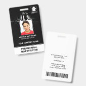 Badge Étiquette Nom de l'ID photo de l'employé de l'enqu (Avant & arrière)