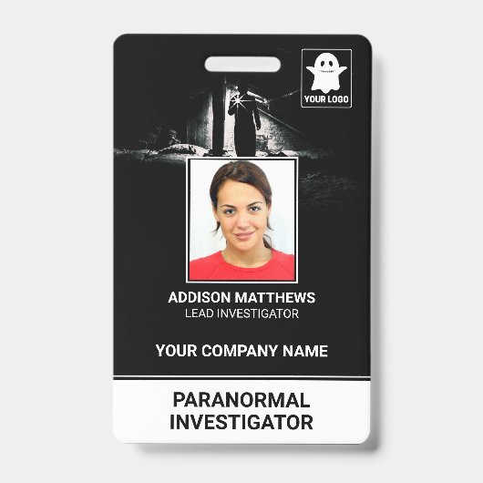 Badge Étiquette Nom de l'ID photo de l'employé de l'enqu (Avant)