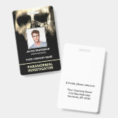 Badge Étiquette Nom de l'ID photo de l'employé de l'enqu (Avant & arrière)