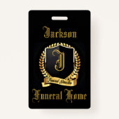 Badge Étiquette Nom du directeur funéraire (Devant)