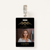 Badge Étiquette Nom du locateur promotionnel immobilier (Dos avec clip)