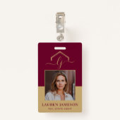 Badge Étiquette Nom du locateur promotionnel immobilier (Dos avec clip)