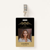 Badge Étiquette Nom du locateur promotionnel immobilier  (Devant avec clip)