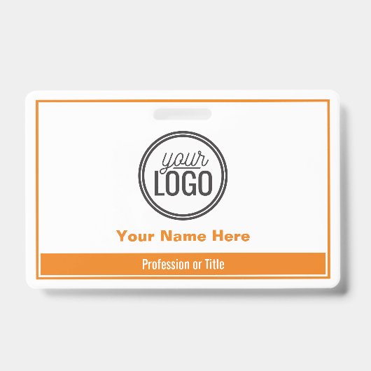 Badge Étiquette nominative professionnelle à bloc de cou (Avant)