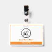 Badge Étiquette nominative professionnelle à bloc de cou (Avant avec clip)