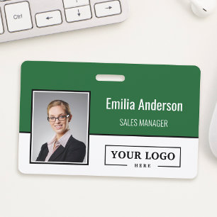 Badge Étiquette personnalisée avec logo d'entreprise, co