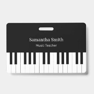 Badge Étiquette personnalisée de professeur de piano et