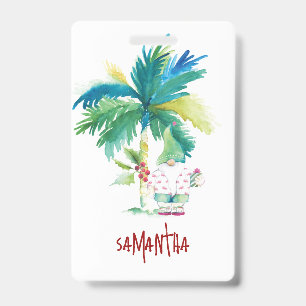 Badge Étiquettes de Noël pour Plage Tropicale
