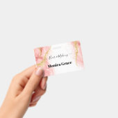 Badge Étiquettes de nom d'entreprise de beauté en agate  (Manuel / portable)