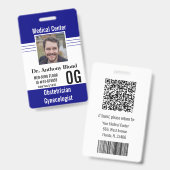 Badge Étiquettes d'identification de sécurité médicale b (Avant & arrière)