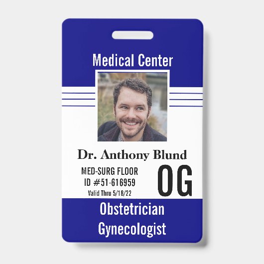 Badge Étiquettes d'identification de sécurité médicale b (Avant)