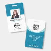Badge Étiquettes nominatives d'entreprise avec code QR b (Avant & arrière)