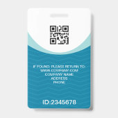 Badge Étiquettes nominatives d'entreprise avec code QR b (Arrière)
