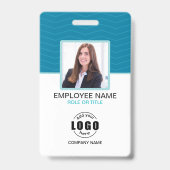 Badge Étiquettes nominatives d'entreprise avec code QR b (Avant)