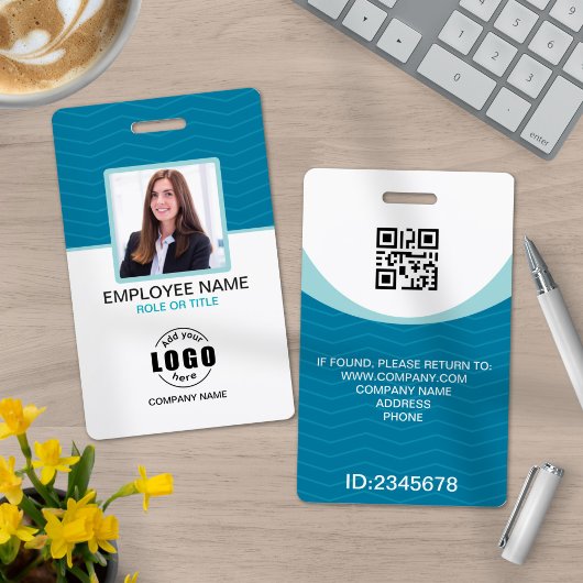 Badge Étiquettes nominatives d'entreprise avec code QR b