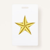 Badge Étoile d'or du général militaire (Dos)