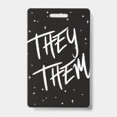 Badge Étoiles Ils /Eux Prononounes (Arrière)