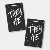 Badge Étoiles Ils/Il Pronounes (Avant & arrière)