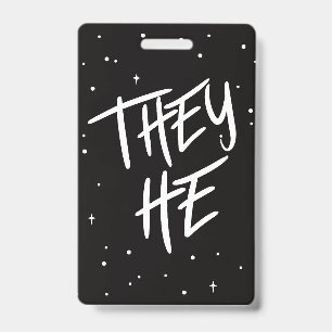 Badge Étoiles Ils/Il Pronounes