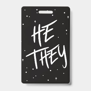 Badge Étoiles Pronoms Il/Ils
