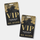Badge Événement Black Gold VIP (Avant & arrière)