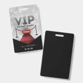 Badge Événement d'accès VIP exclusif (Avant & arrière)