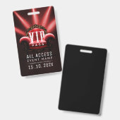 Badge Événement d'accès VIP exclusif (Avant & arrière)