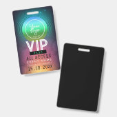 Badge Événement d'accès VIP exclusif (Avant & arrière)