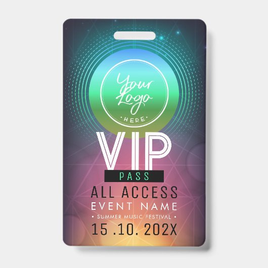 Badge Événement d'accès VIP exclusif (Avant)