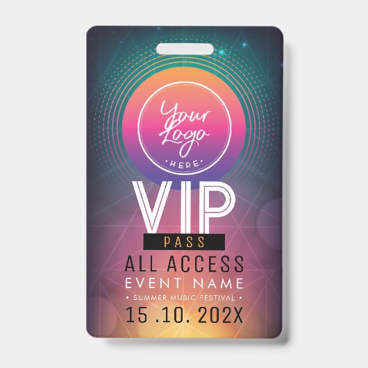 Badge Événement d'accès VIP exclusif (Avant)