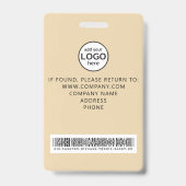 Badge Événement de code-barres personnalisé pour le pers (Arrière)