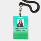 Badge Événement de code-barres personnalisé pour membre  (Avant avec lanière)